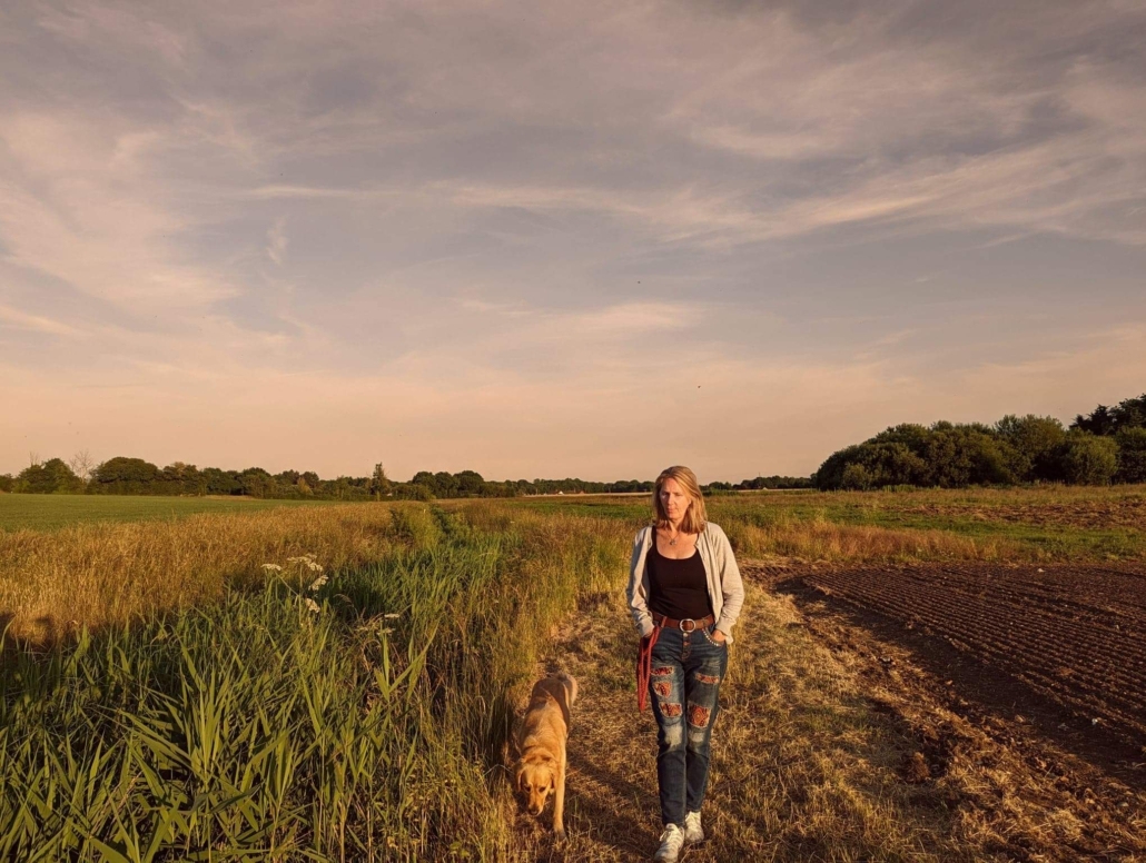 Lorraine Thompson - Country walk with dog